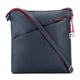Leather Vertical Zip Top Crossbody