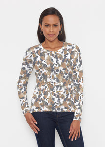 Long Sleeve Crewneck Tee Leo Freehand