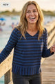 Shadow Stripe Seamed Tee