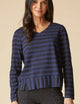 Shadow Stripe Seamed Tee