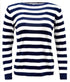 Pima Cotton Boatneck Stripe Sweater