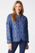 Zip Quilted Jacket Denim