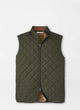 Essex Quilted Vest Dark Olive Green