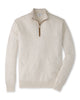 Autumn Crest Suede Trim 1/4 Zip Sweater Ivory