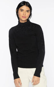 Cashmere Crystal Funnel Neck Sweater