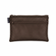 Dark Brown Mesh Zipper Pouch