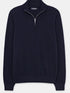 Men's Cashmere 1/4 Zip Sweater Navy