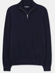 Men's Cashmere 1/4 Zip Sweater Navy