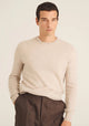 Men's Cashmere Crewneck Sweater Oat