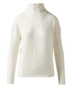 Cashmere Textured Slouchy Funnel Neck Sweater
