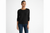 Textured Cashmere Crew in Black