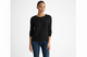 Textured Cashmere Crew in Black