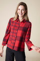 Mixed Plaid Blouse