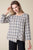 Windowpane Pullover Top Winter White