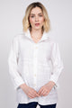Pin Tuck Button Up Blouse